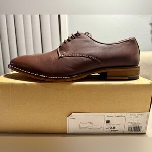 NIB Banana Republic Mens Brown Oxford Dress Shoes Size 10.5M